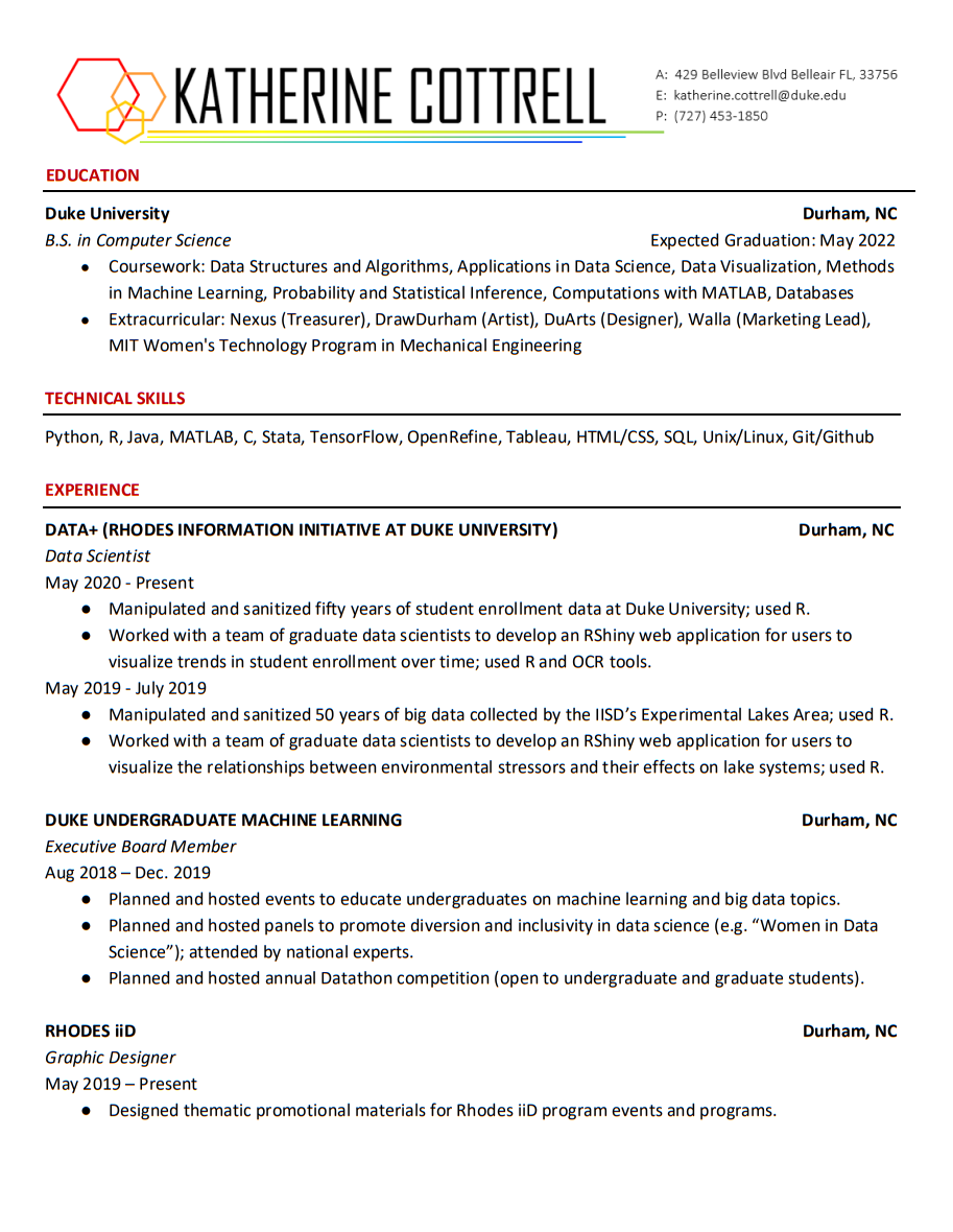 Katherine Cottrell Resume